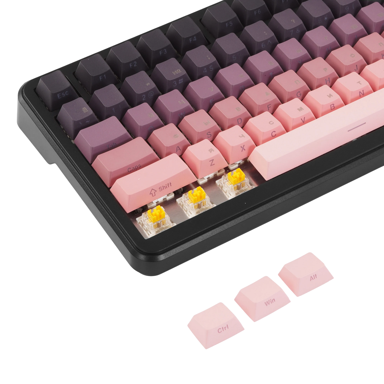 Клавиатура DigitalRazor AJAZZ AK820 MAX Ultra Black-Pink, фото №4