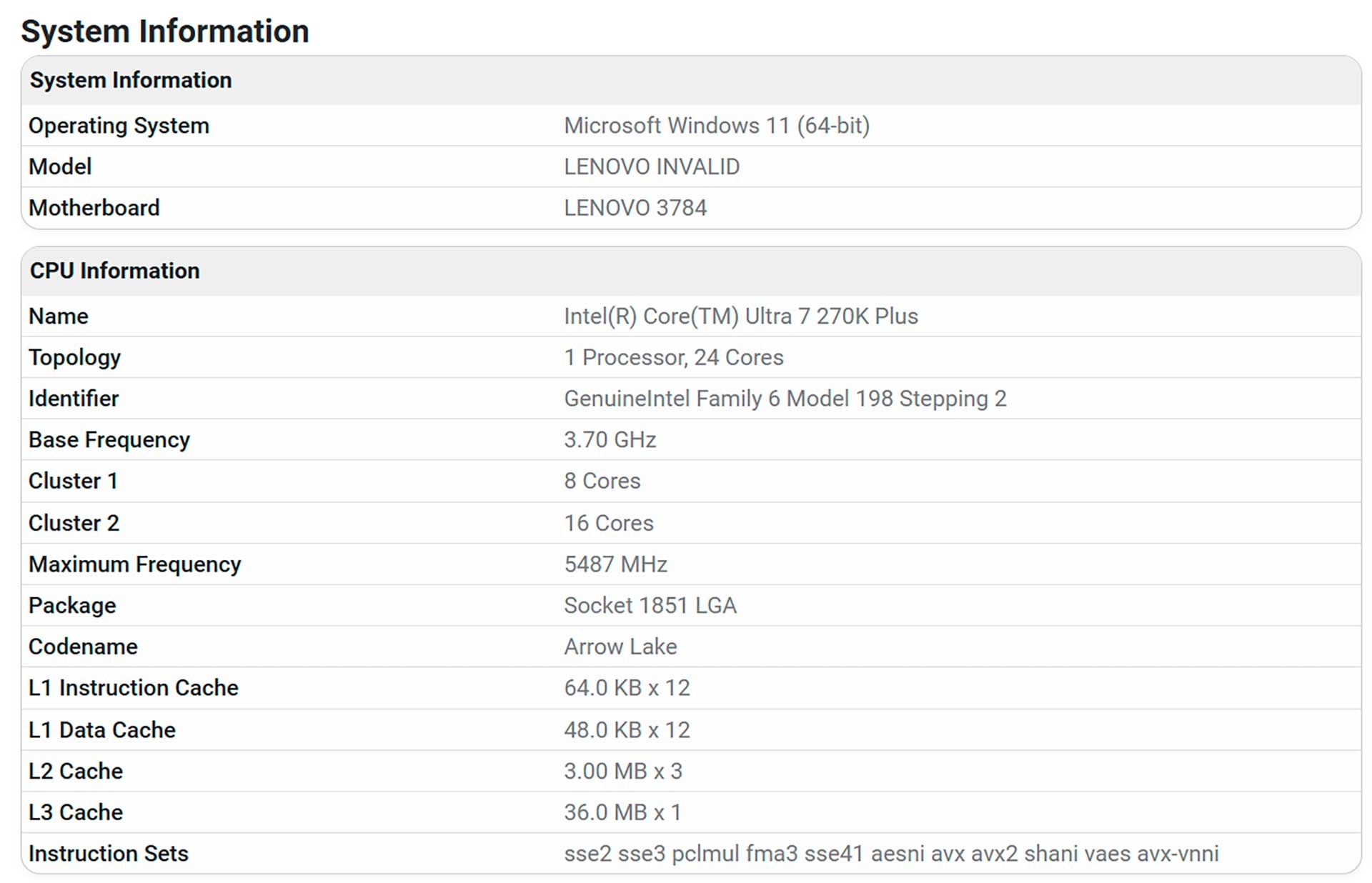 Core Ultra 7 270K Plus