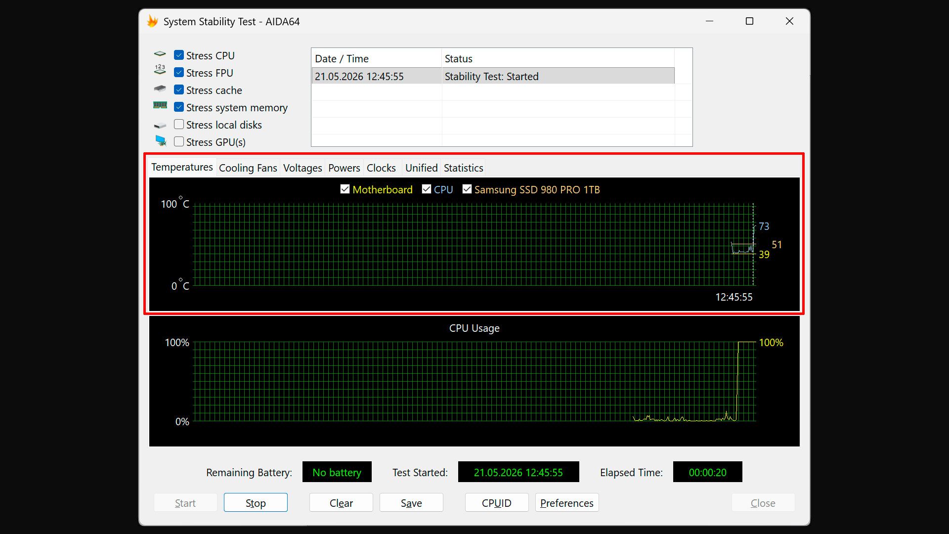 AIDA64 tests