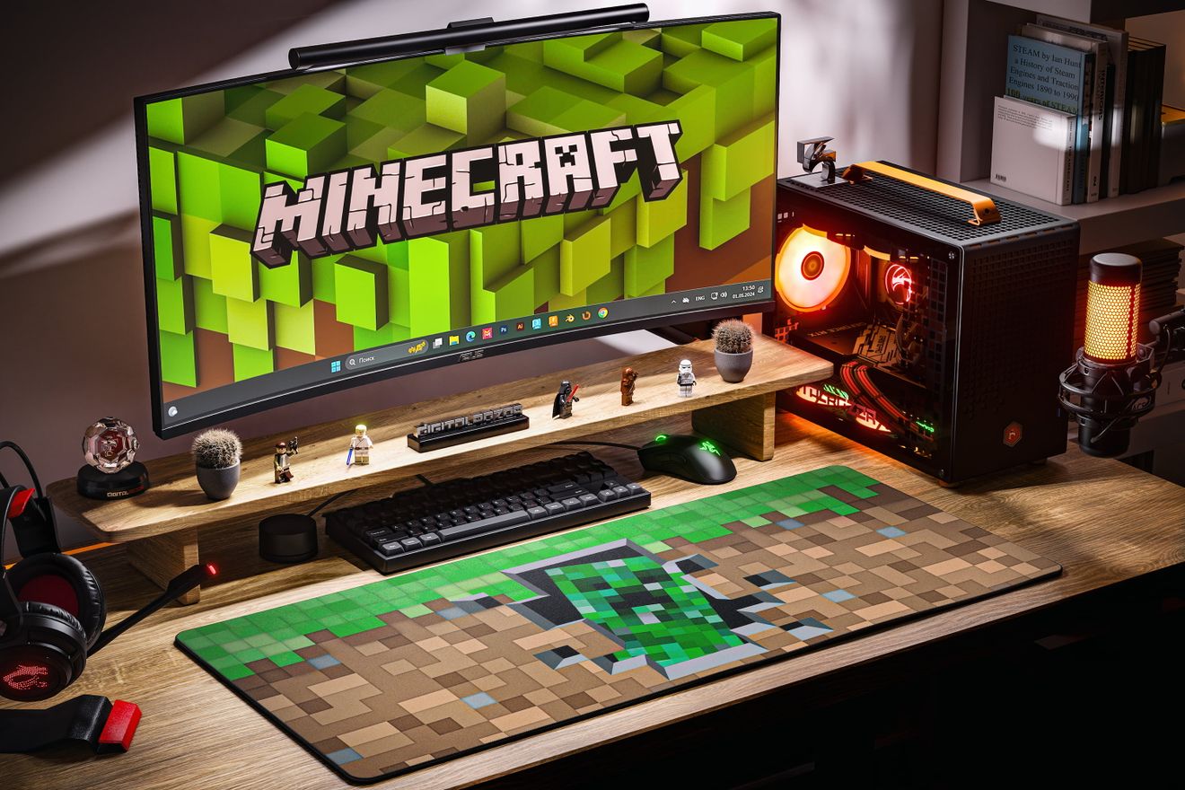 Коврик для мыши DigitalRazor DigitalRazor Minecraft 90x40см, фото №4