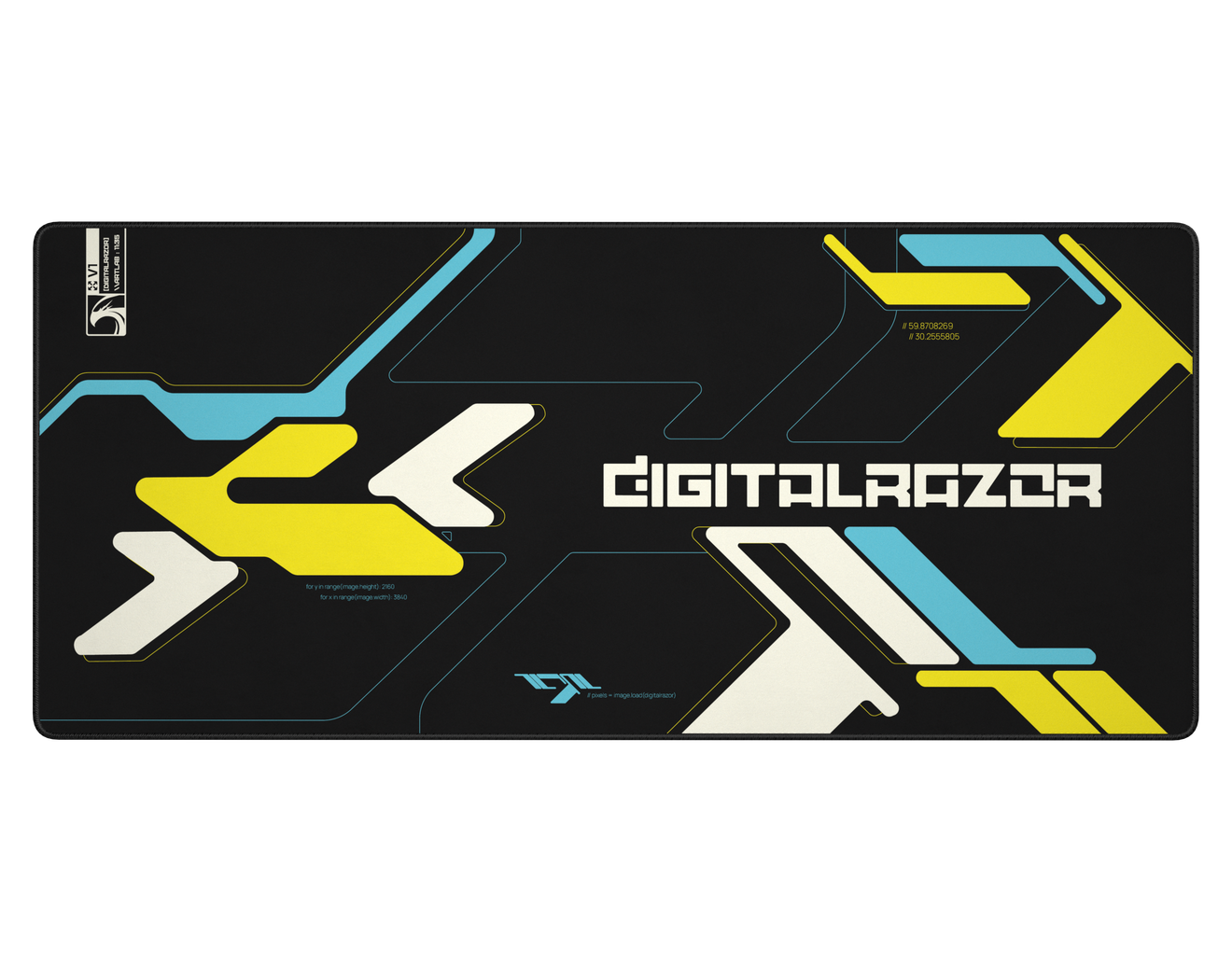 Коврик для мыши DigitalRazor Branded Black Yellow 90x40см, фото №5