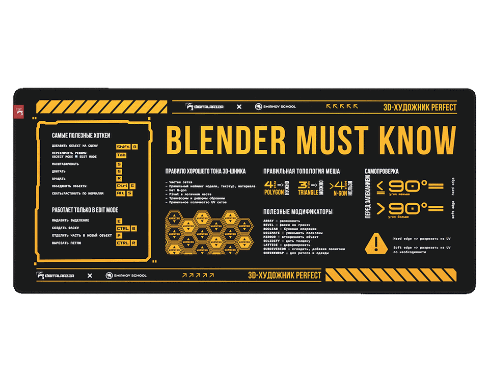 DigitalRazor X Smirnov School Blender Must Know 90х40см