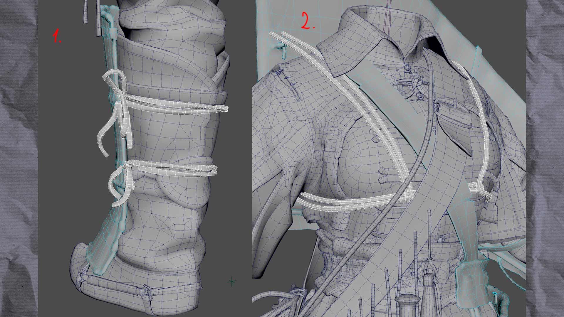 Два этапа ретопологии