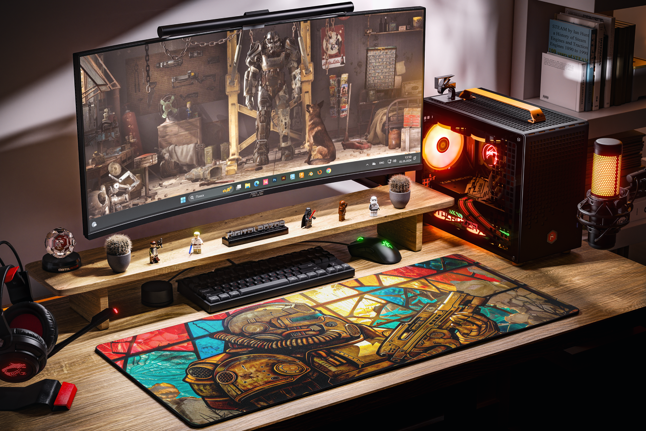 Коврик для мыши DigitalRazor Fallout Stained Glass 90x40см, фото №4