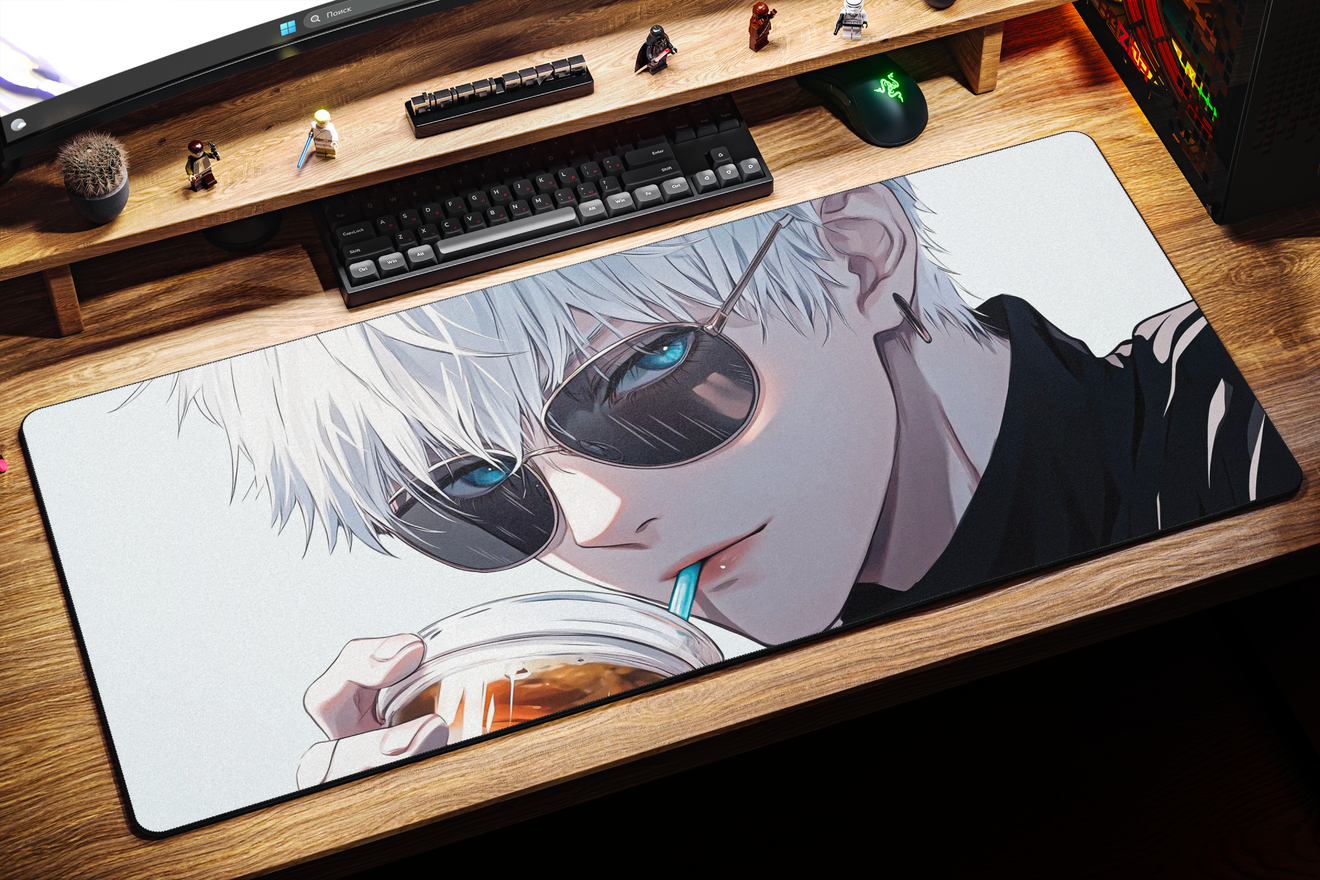 Коврик для мыши DigitalRazor Satoru Gojo white 90x40см, фото №3