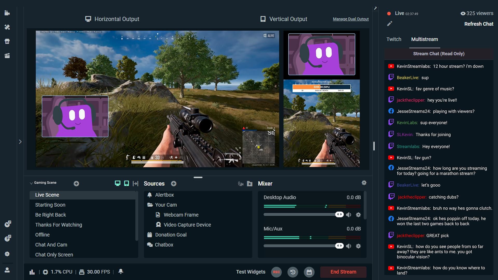 Streamlabs Desktop Interface