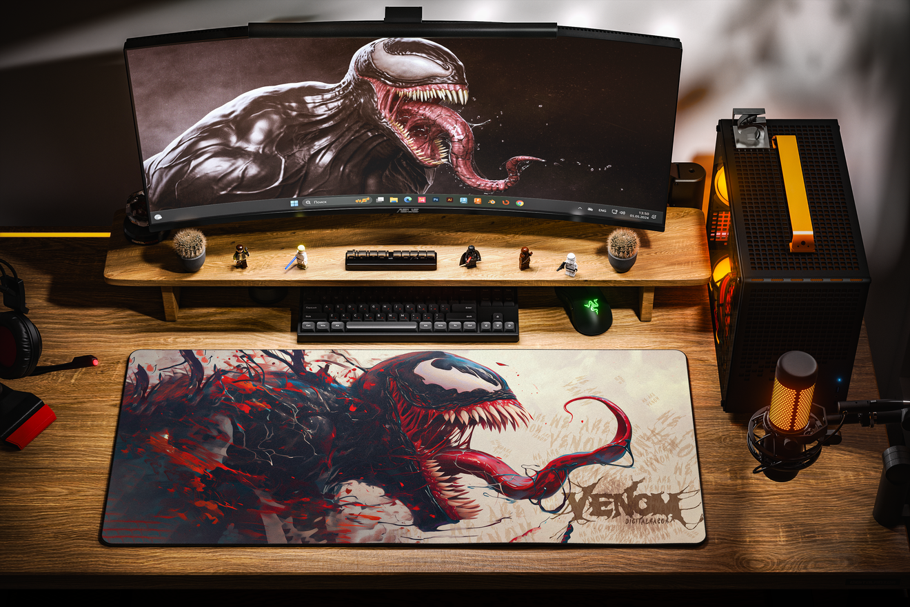 Коврик для мыши DigitalRazor Venom 90x40см, фото №2