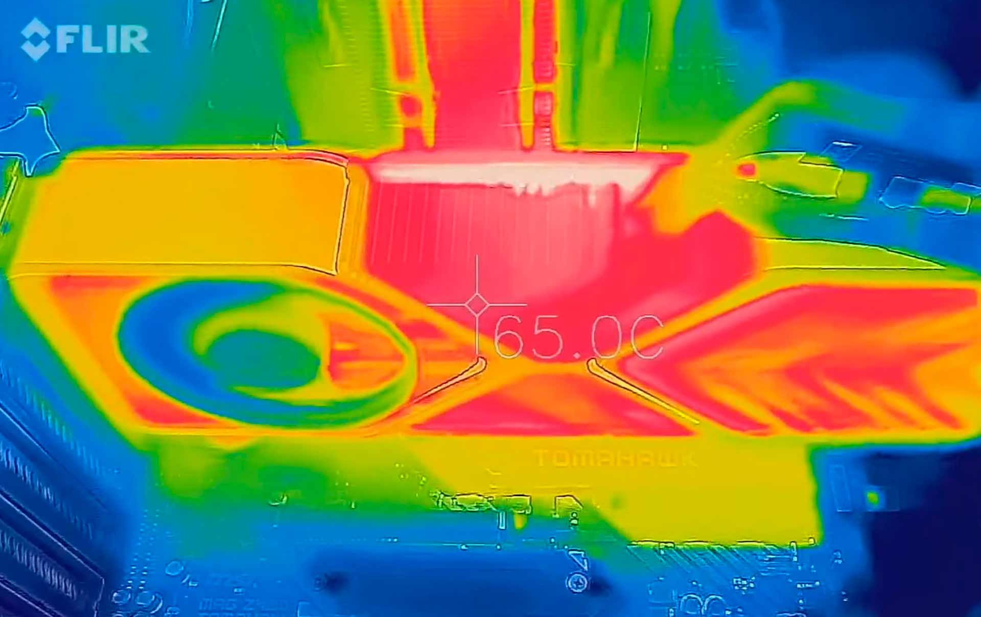 Видеокарта под тепловизором