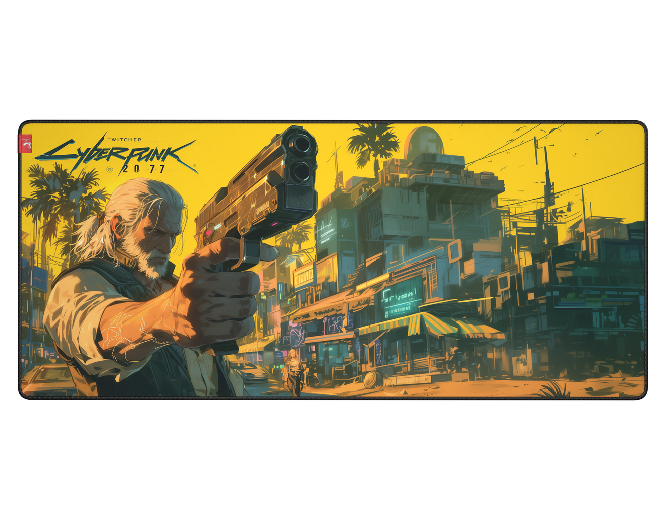 Коврик для мыши DigitalRazor Cyberpunk Witcher 90x40см, фото №5