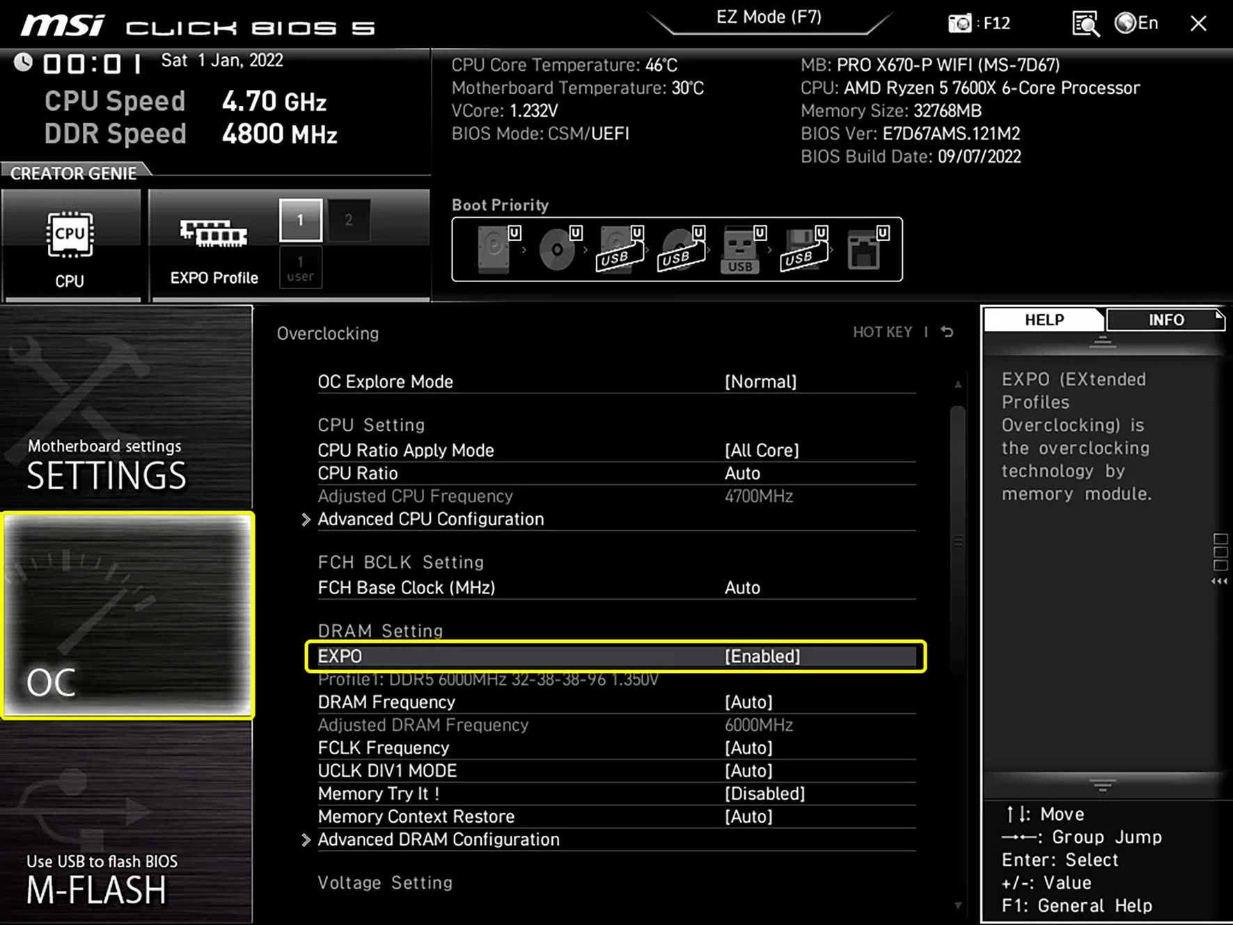 MSI XMP