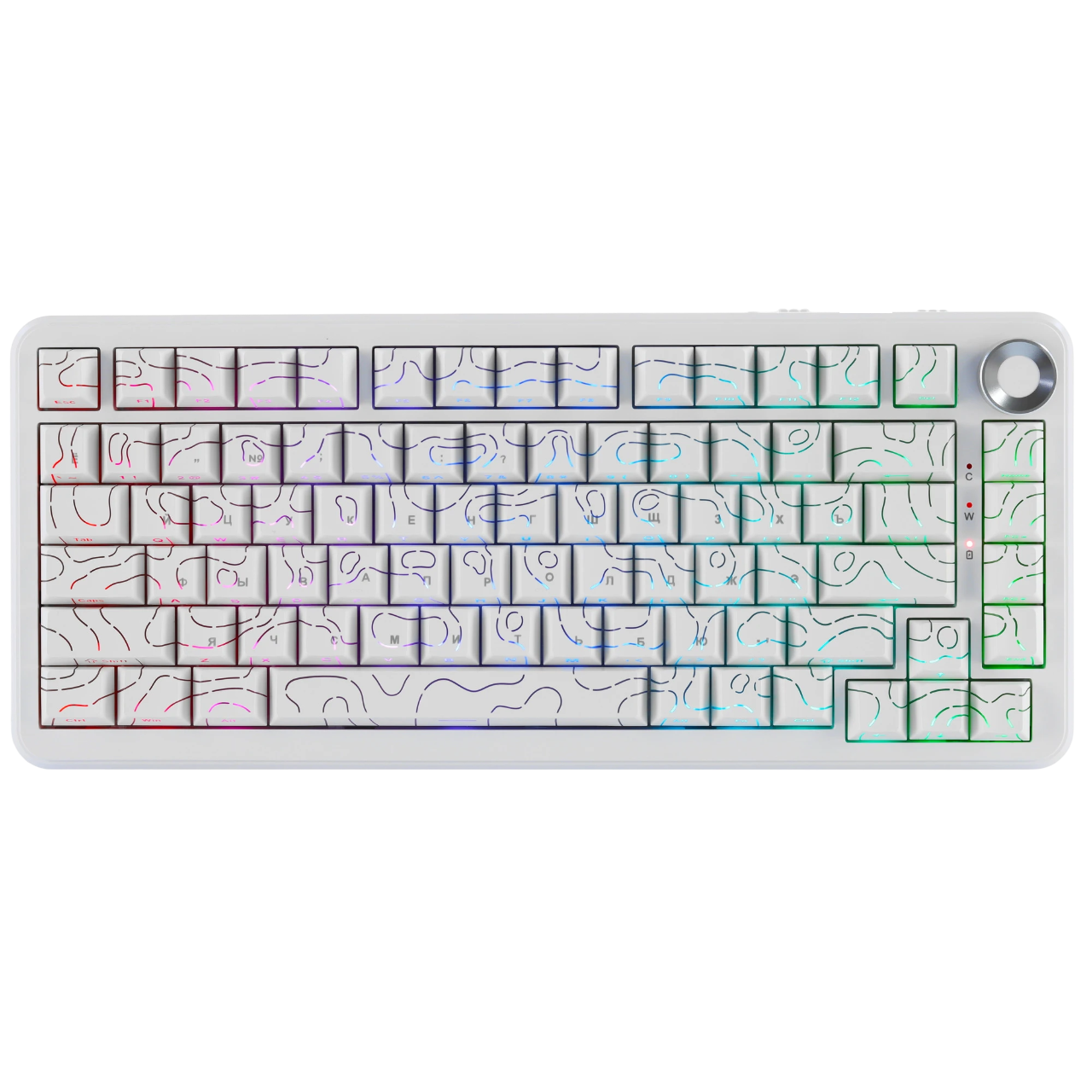 Клавиатура DigitalRazor AJAZZ AK820 MAX Ultra White, фото №1