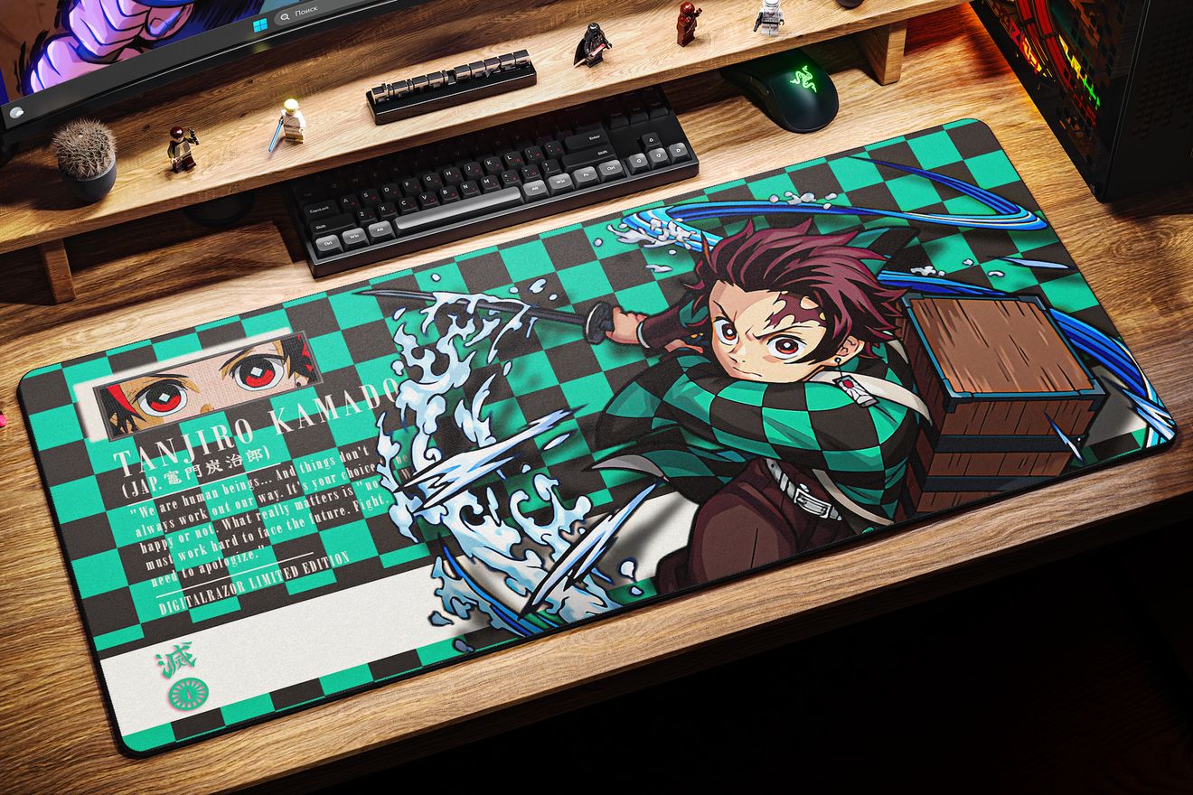 Коврик для мыши DigitalRazor Demon Slayer Tanjiro 90x40 см, фото №3