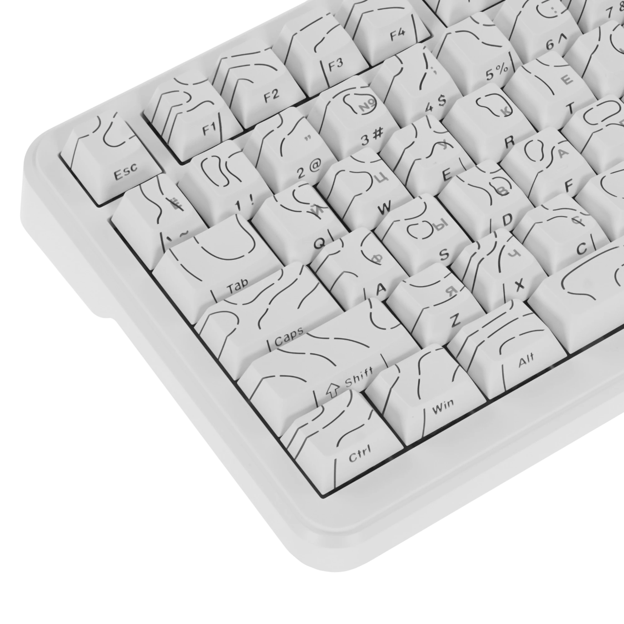 Клавиатура DigitalRazor AJAZZ AK820 MAX Ultra White, фото №4