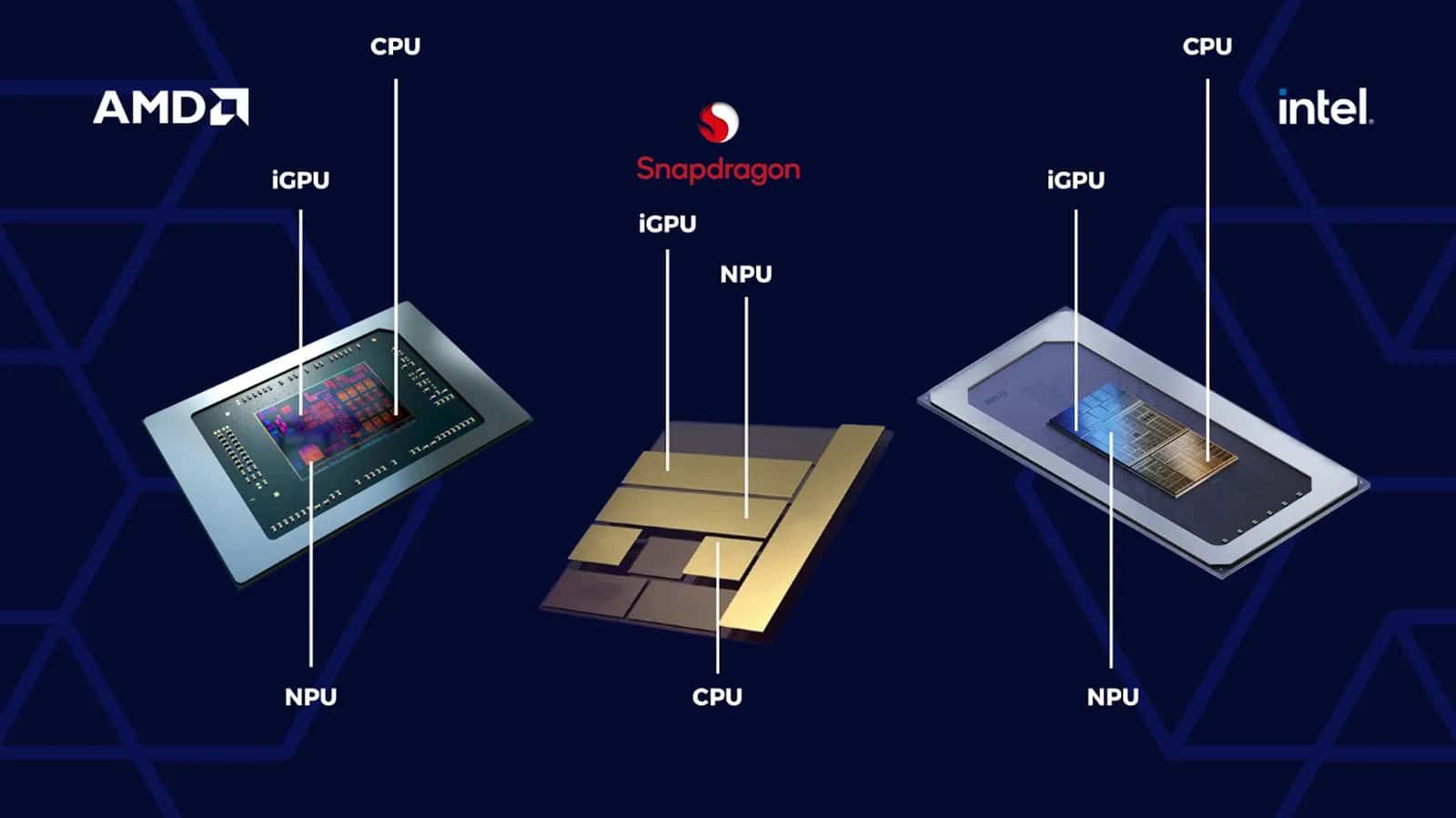 AMD, SnapDragon, Intel NPUs