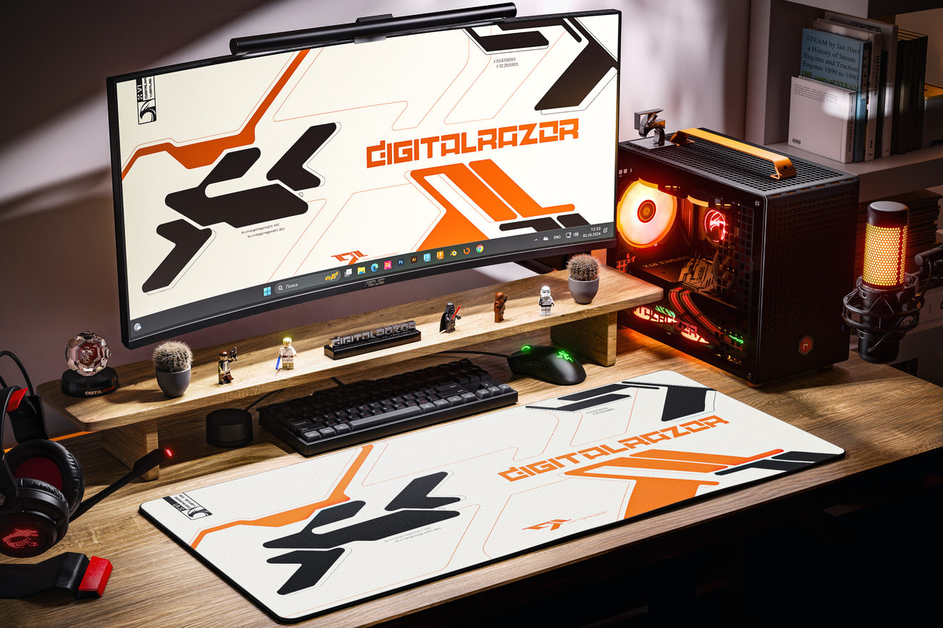 Коврик для мыши DigitalRazor Branded Orange 90x40см, фото №4