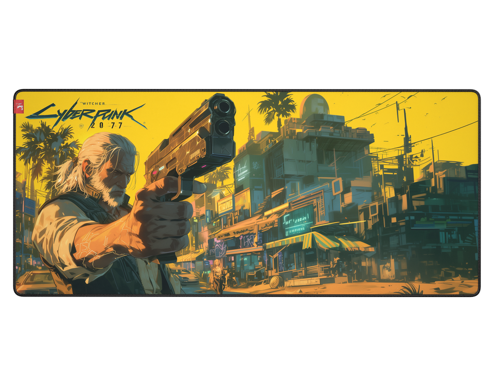 Cyberpunk Witcher 90x40см