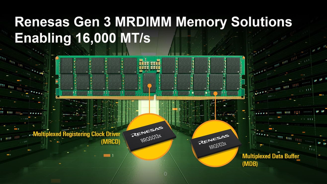 Renesas MRDIMM 3.0: 16 000 МТ/с для серверной памяти