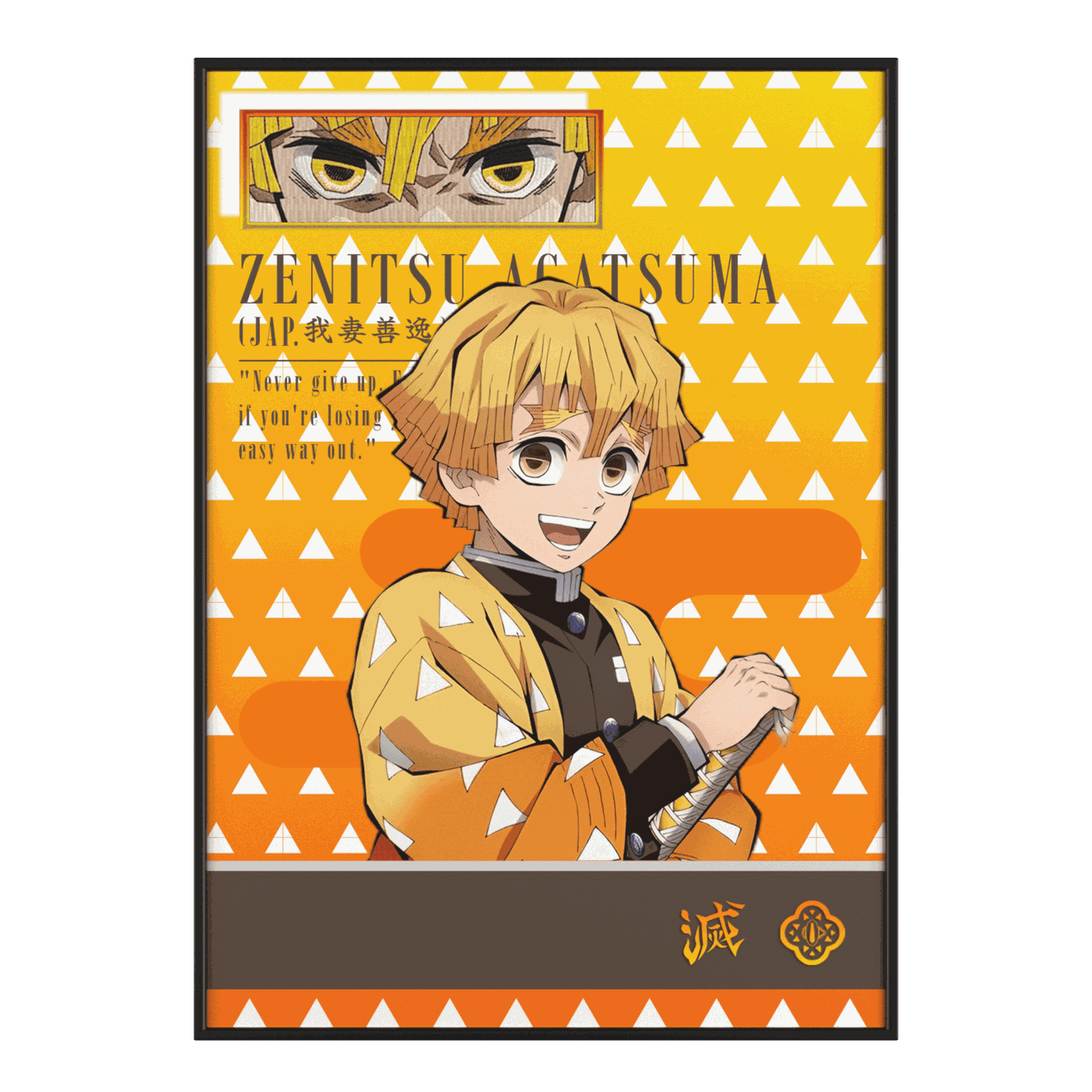 Постер DigitalRazor Demon Slayer Zenitsu, фото №1