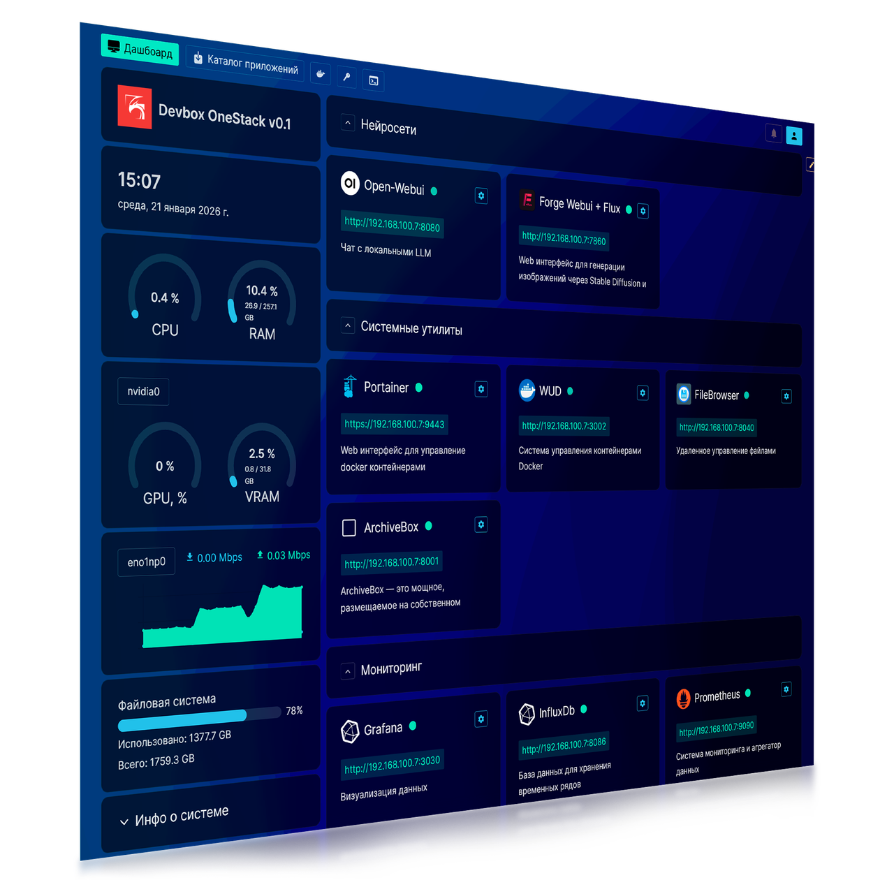 Развертывание нейросетей в несколько кликов