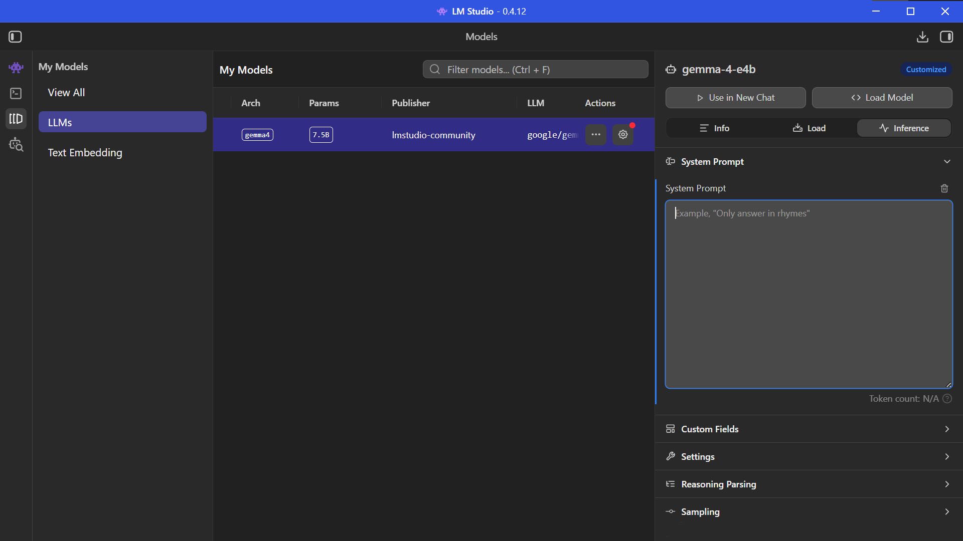LM Studio System Prompt