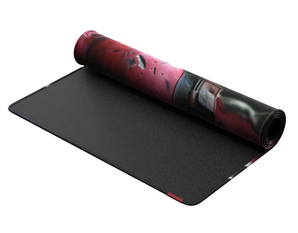 Deadpool back red-black 90x40см