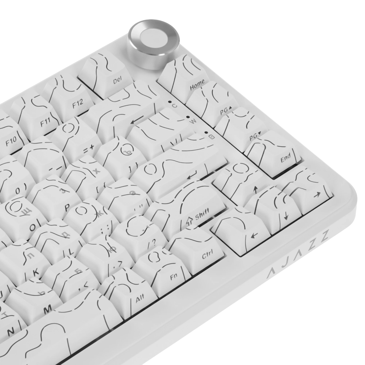 Клавиатура DigitalRazor AJAZZ AK820 MAX Ultra White, фото №3