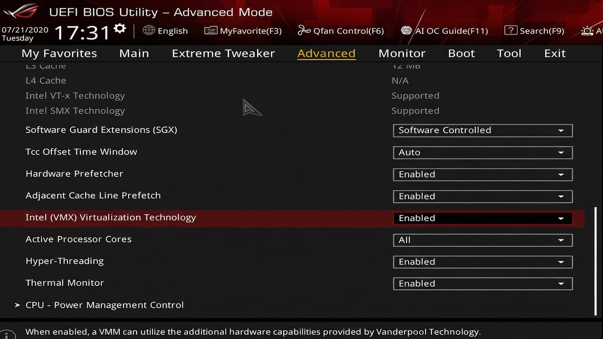 intel (vmx) virtualization technology