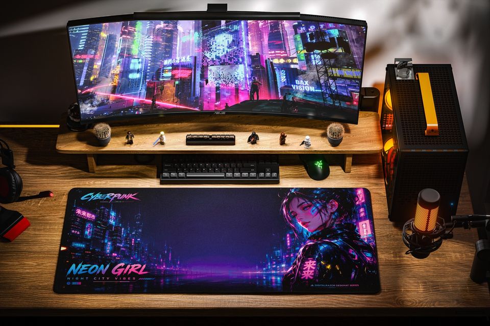 DigitalRazor Neon Girl Cyberpunk 90х40см
