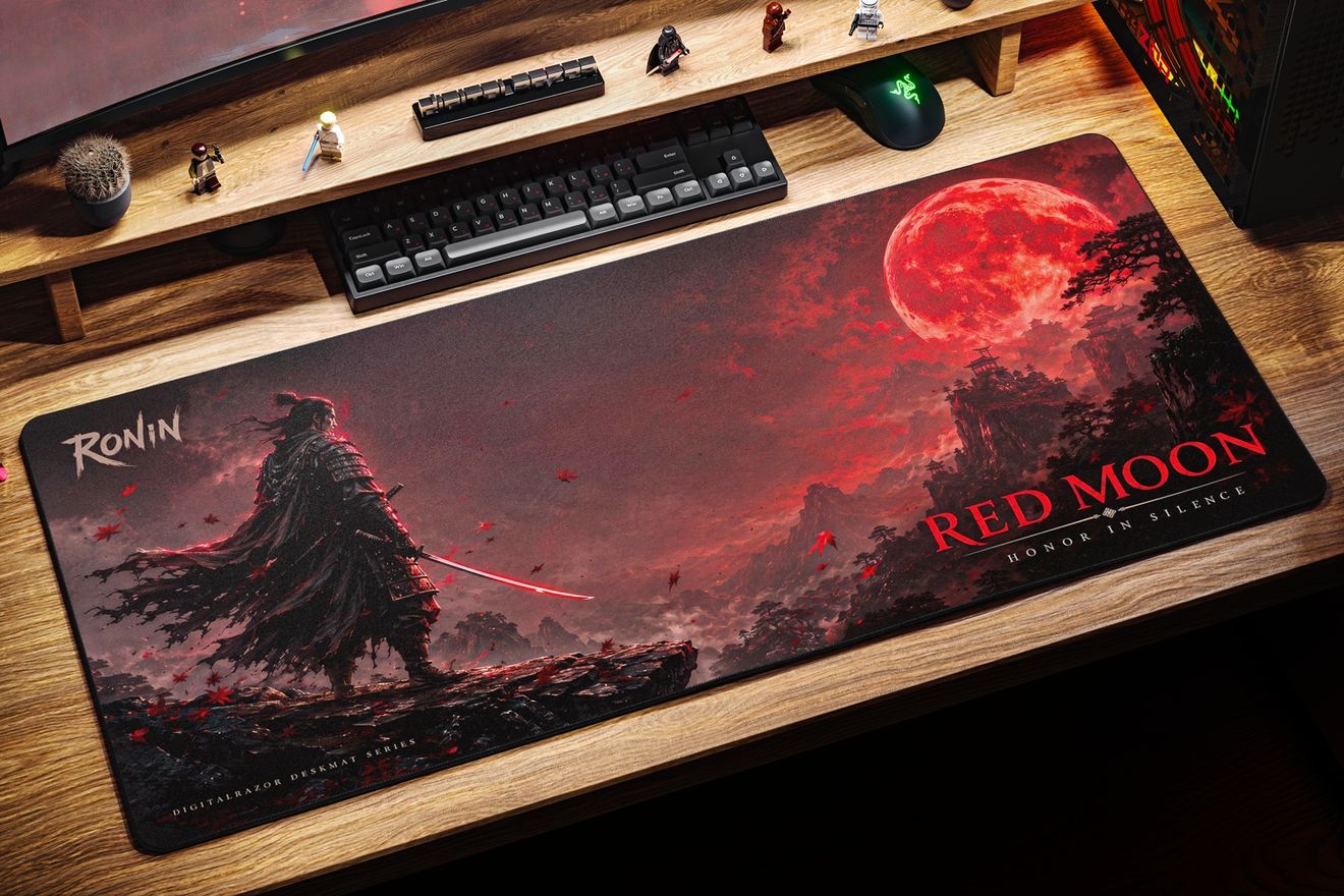 Коврик для мыши DigitalRazor DigitalRazor Ronin Red Moon 90х40см, фото №3