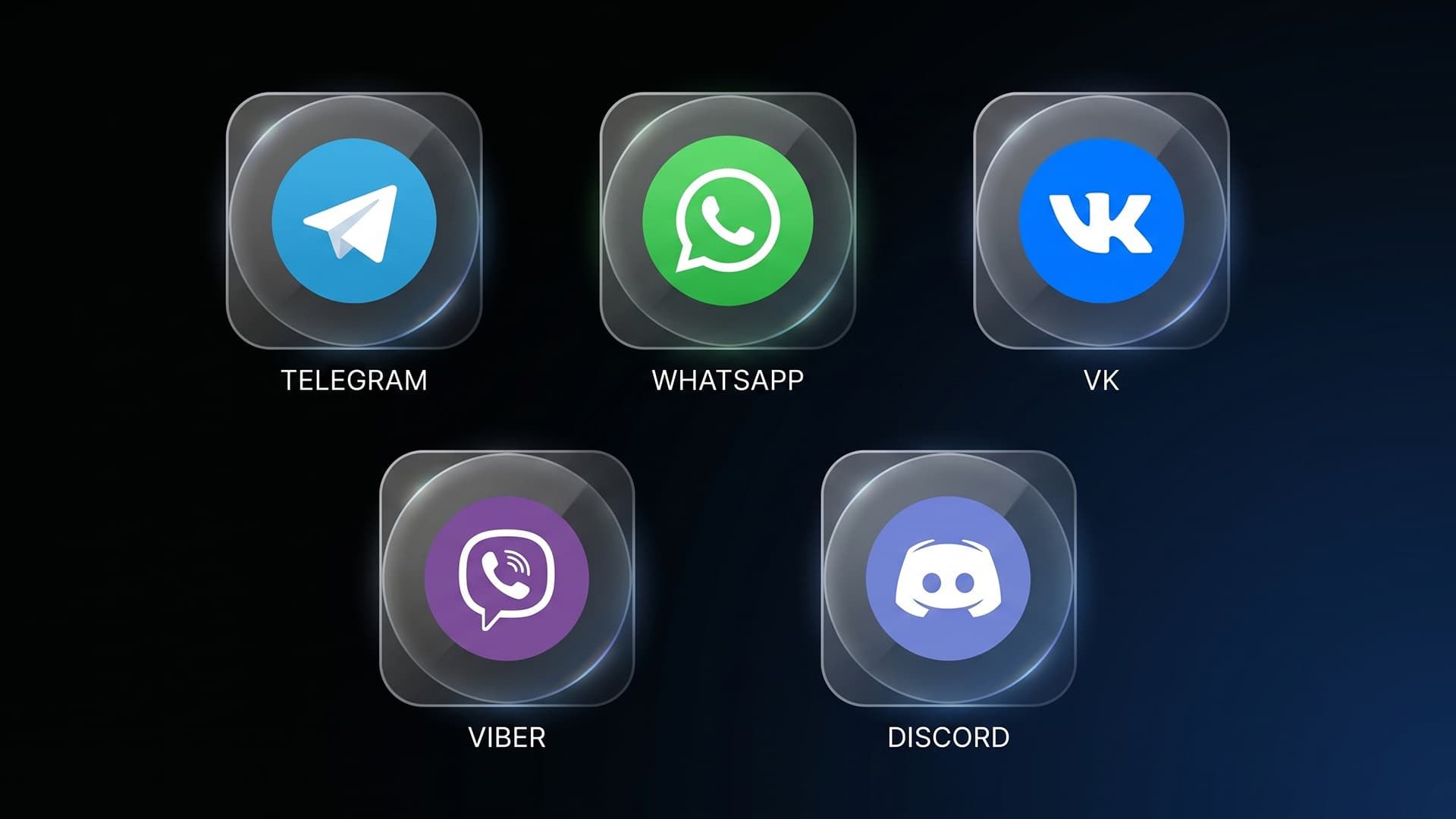 Messangers Telegram WhatsApp VK Viber Discord