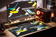 Коврик для мыши DigitalRazor Branded Black Yellow 90x40см, фото №4