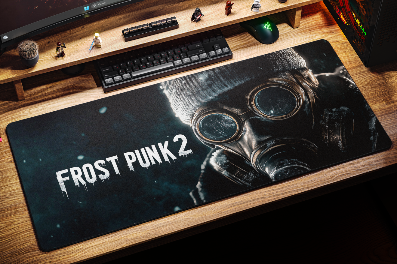 Коврик для мыши DigitalRazor Frostpunk2 Black Logo 80x30см, фото №3