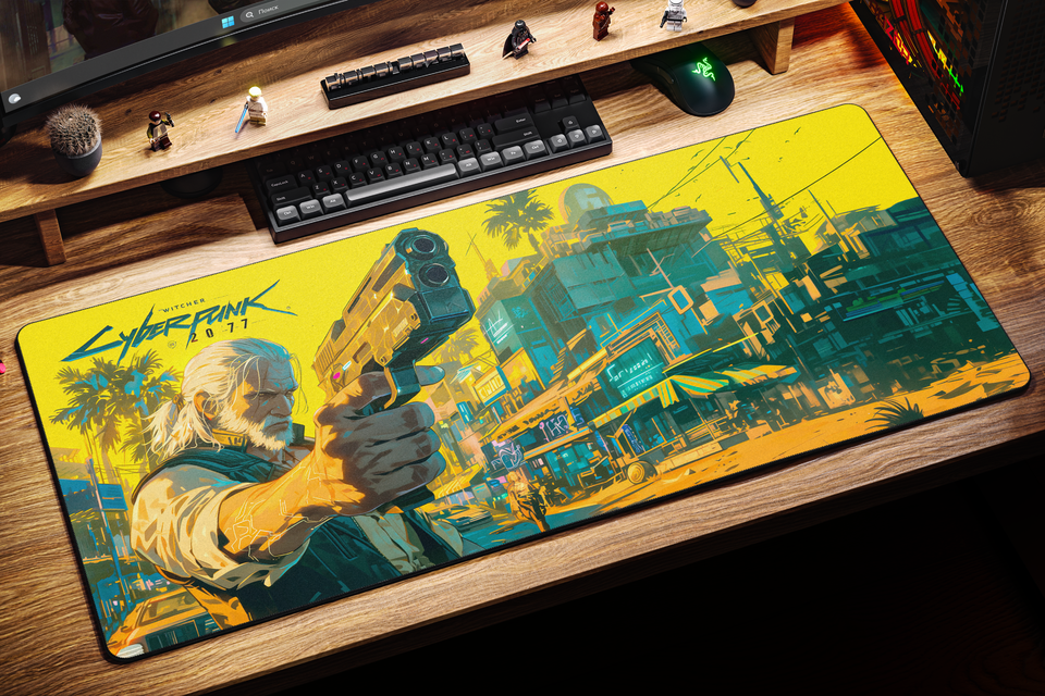 Cyberpunk Witcher 90x40см