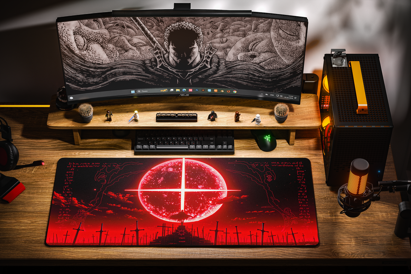 Коврик для мыши DigitalRazor Berserk Red Moon 90x40см, фото №2