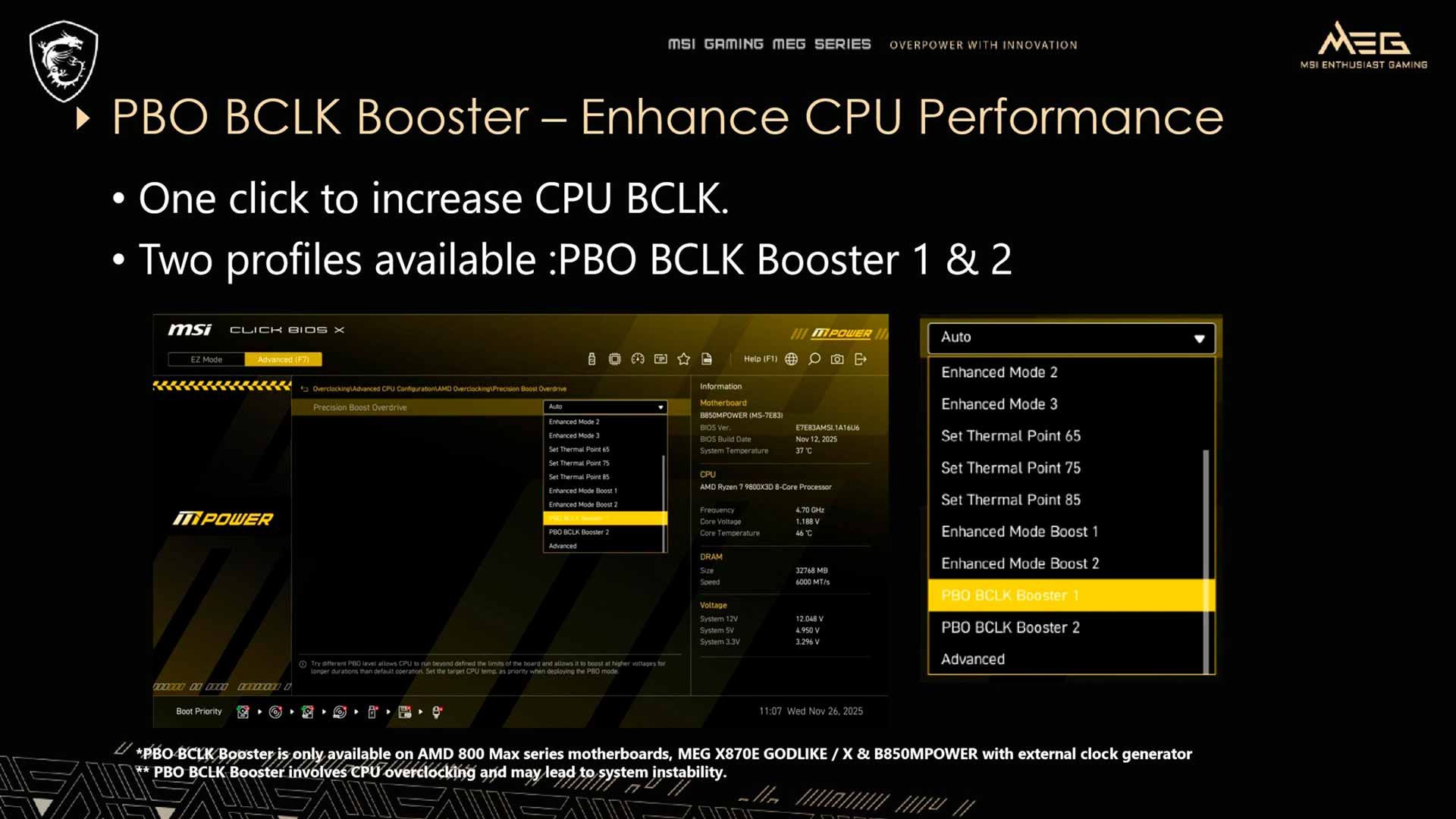 MSI PBO BCLK Booster