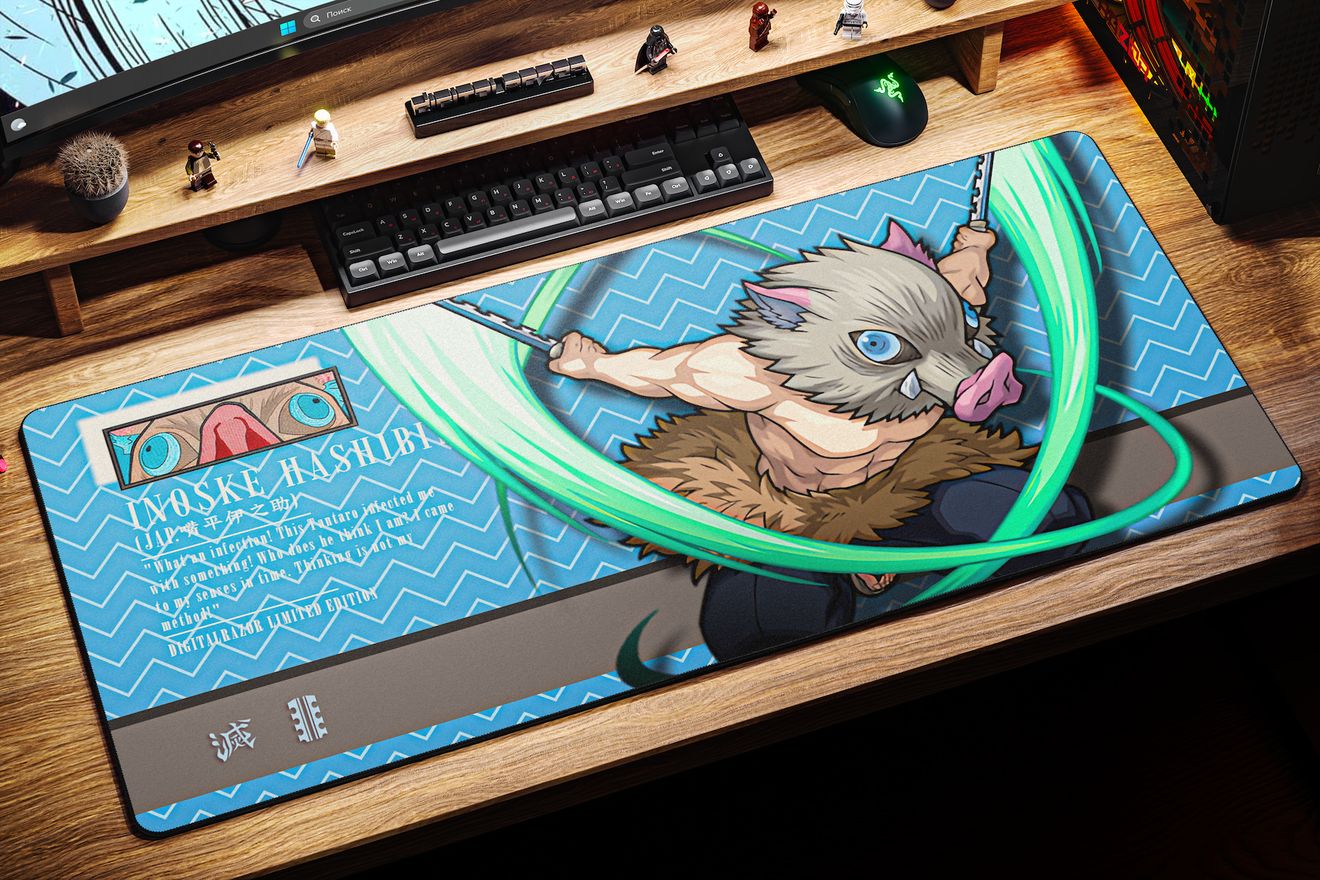 Коврик для мыши DigitalRazor Demon Slayer Inosuke 90x40 см, фото №3