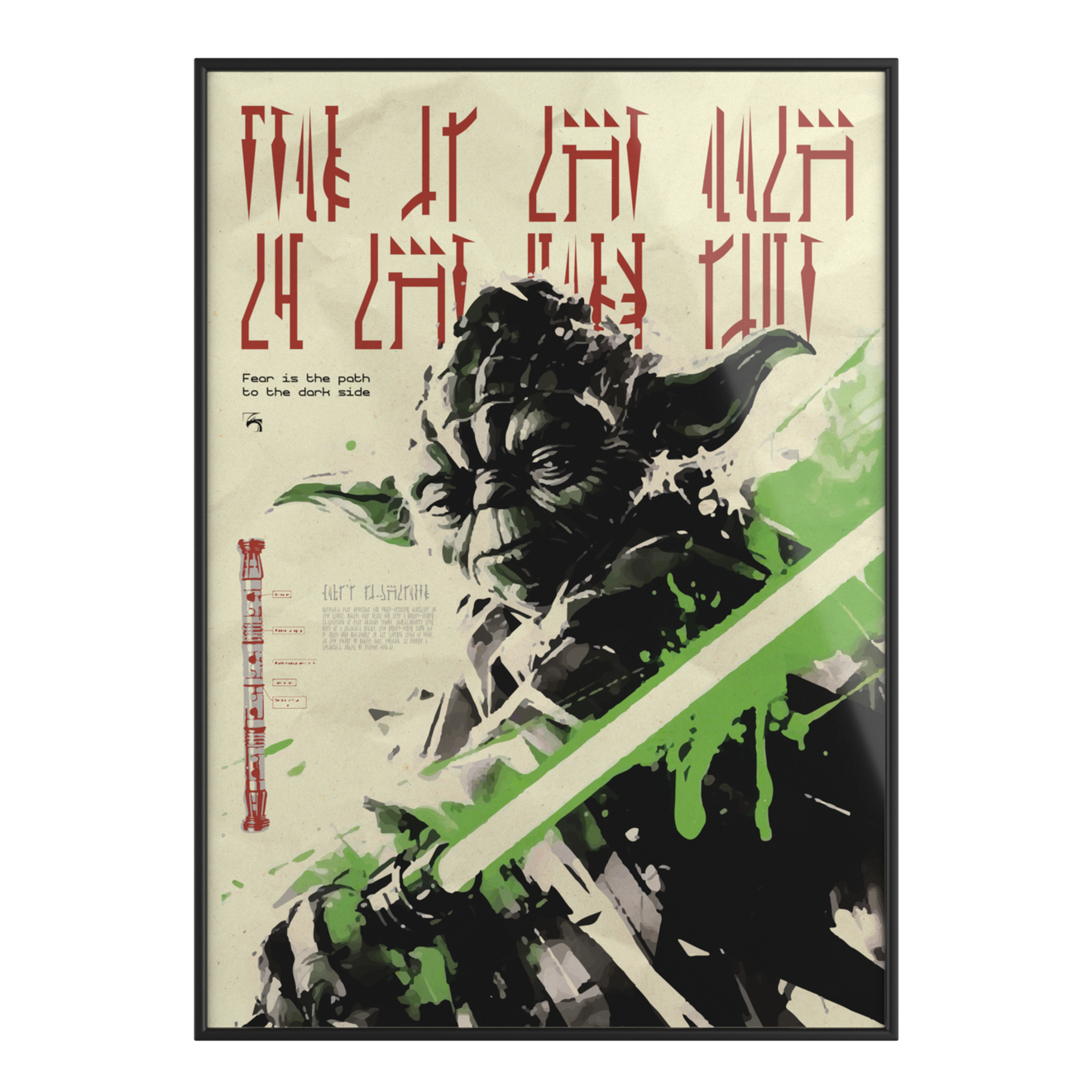 Постер DigitalRazor Yoda lightsaber, фото №1