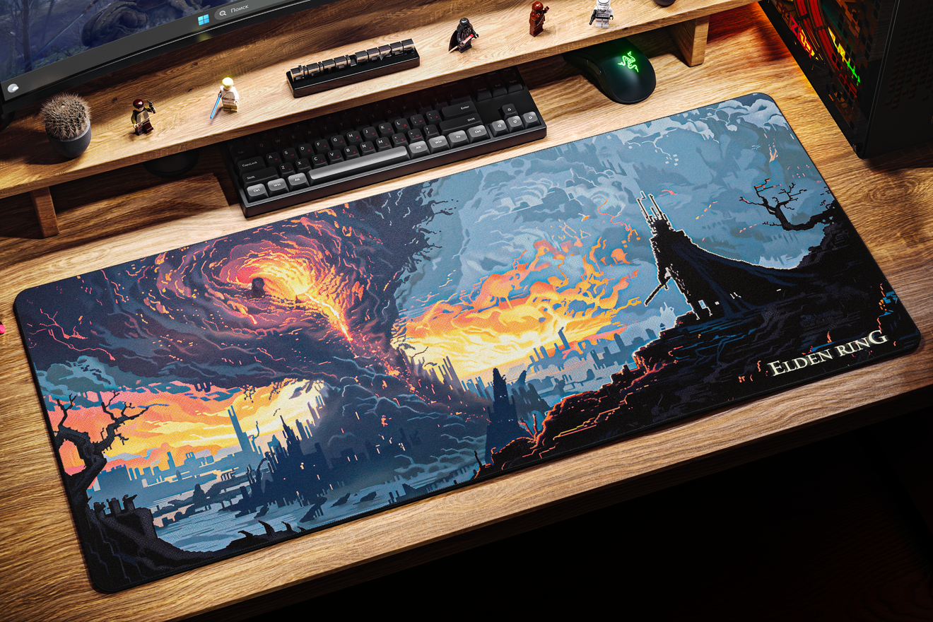 Коврик для мыши DigitalRazor Elden Ring pixel Gray 90x40см, фото №3