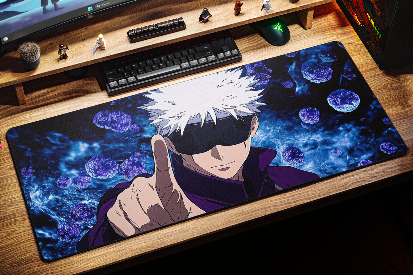 Коврик для мыши DigitalRazor Satoru Gojo blue 90x40см, фото №3
