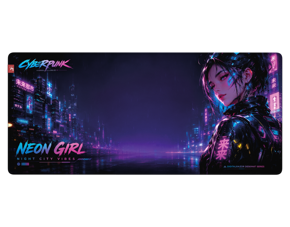 DigitalRazor Neon Girl Cyberpunk 90х40см