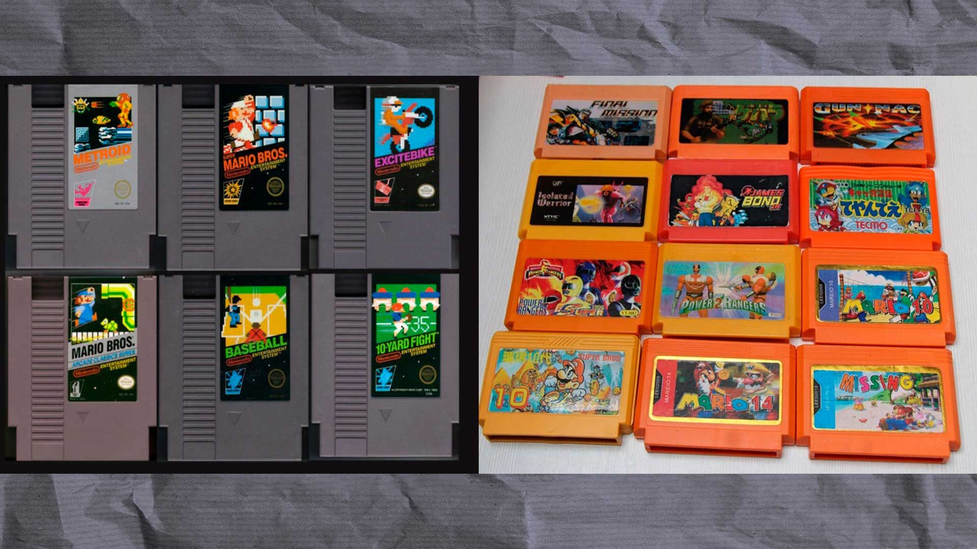 официальные и пиратские картриджи NES