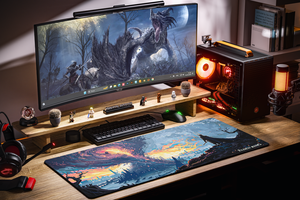 Elden Ring pixel Gray 90x40см