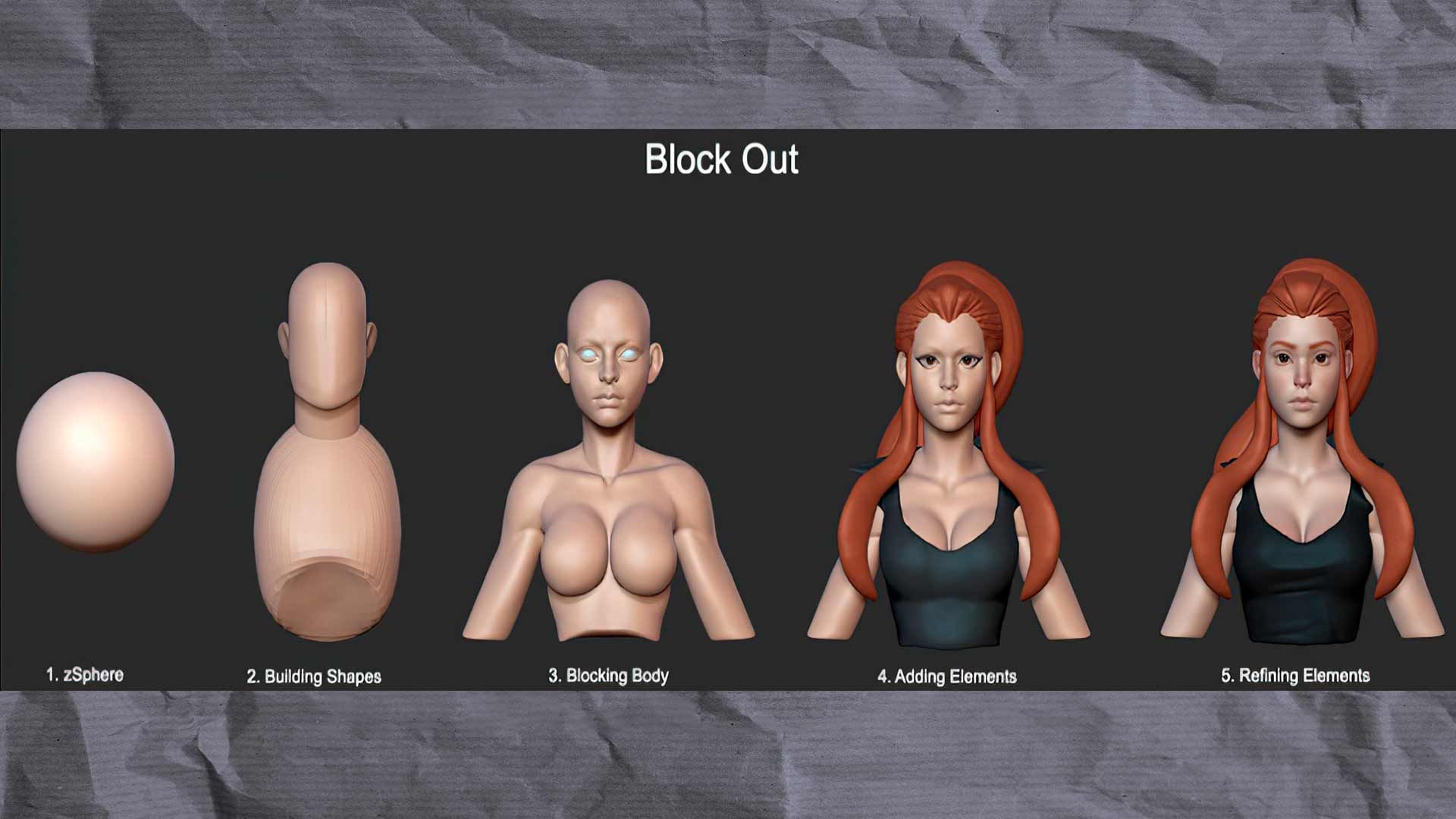 Драфт персонажа от примитива до более точных деталей