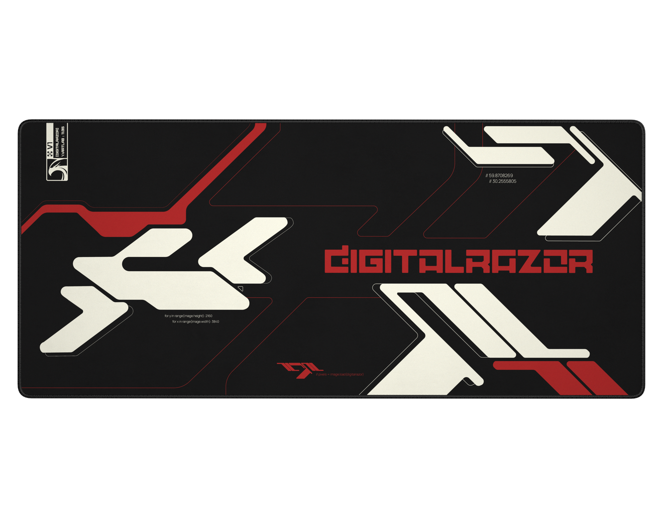 Коврик для мыши DigitalRazor Branded Black Red 90x40см, фото №5
