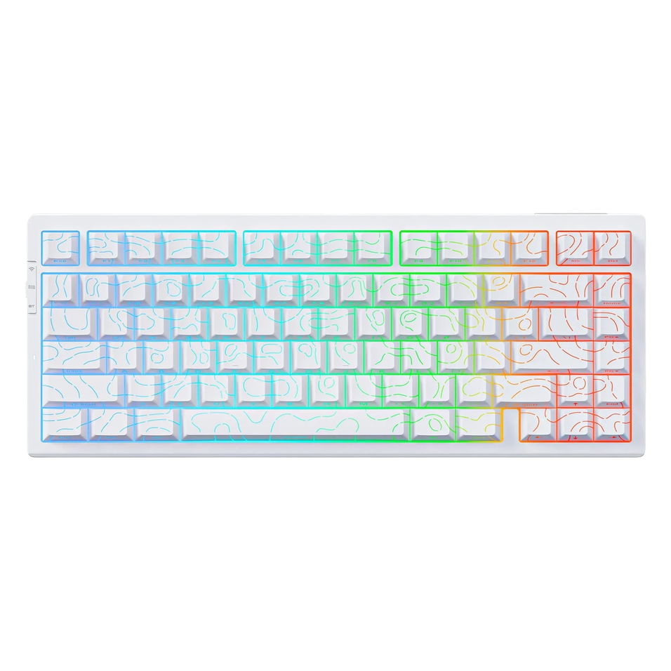 MCHOSE G75 Pro Matcha Latte Switch White Topographic