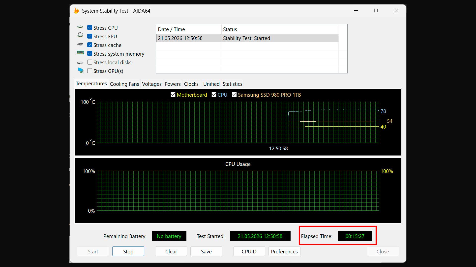 AIDA64 tests