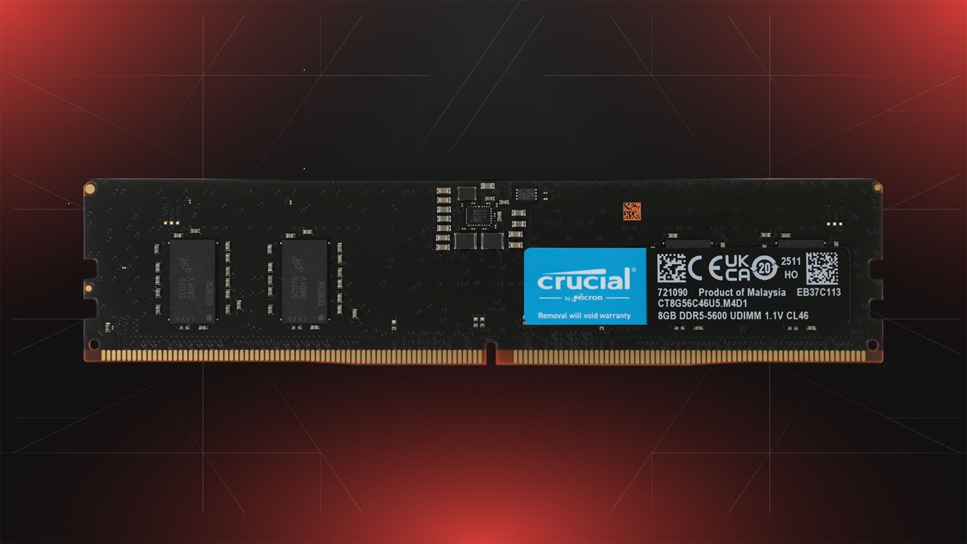 Наклейка на модуле ОЗУ