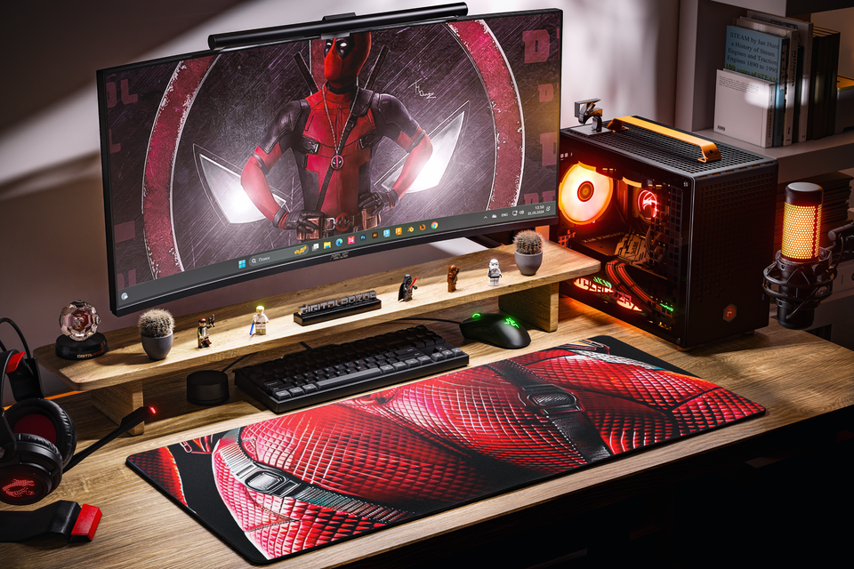 Deadpool back full red 90x40см