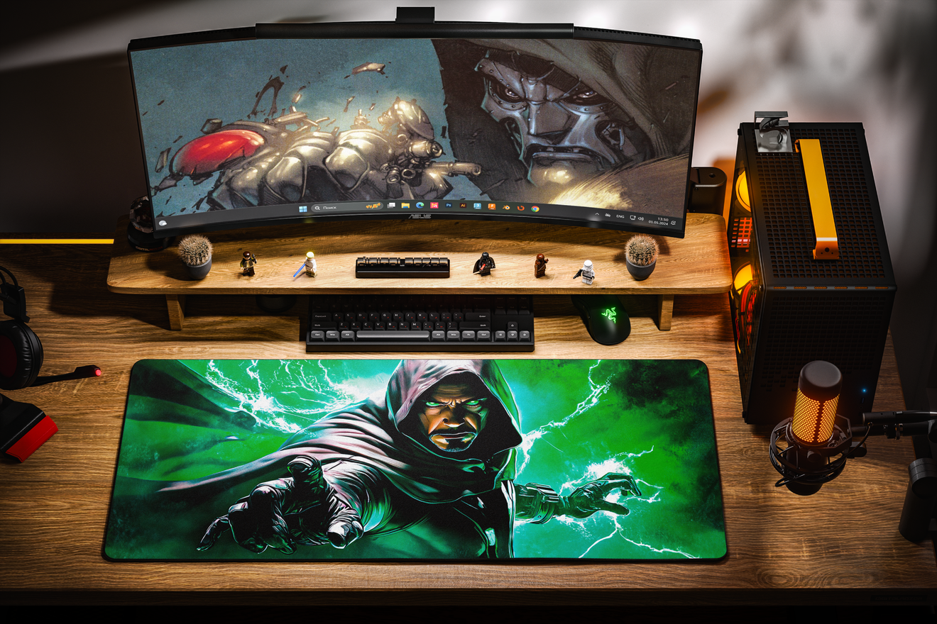Коврик для мыши DigitalRazor Doctor Doom Green 90x40см, фото №2