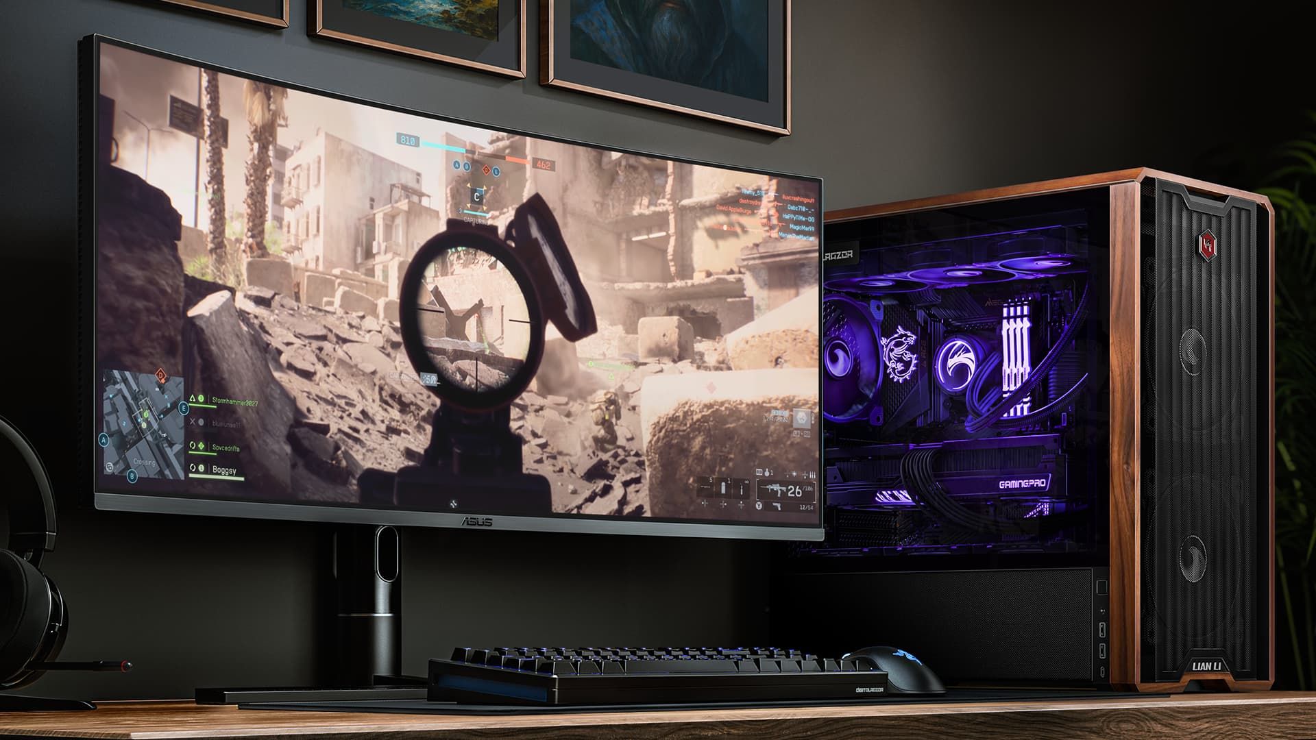 ПК с запущенным Battlefield 6